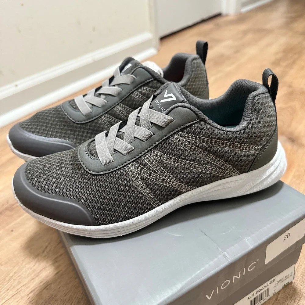 Vionic | NEW Women's Shay Grey Mesh Active Walking Athletic Sneakers Shoes, 6W